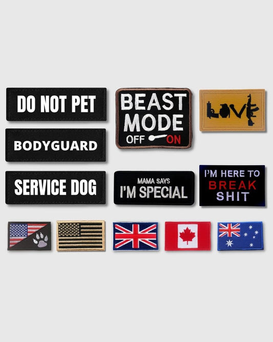 Funny Morale Patches - Beast Mode Off/On Dog Patch - Dog Harness